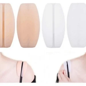 Silicone Bra Strap Cushions Non-slip Shoulder Pads - Pair - NUDE -Relieve Pain